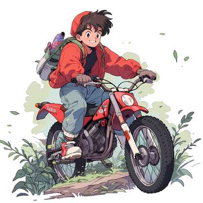 Retro Anime Nostalgia – Fichier PNG Haute Qualité – Modèle au choix