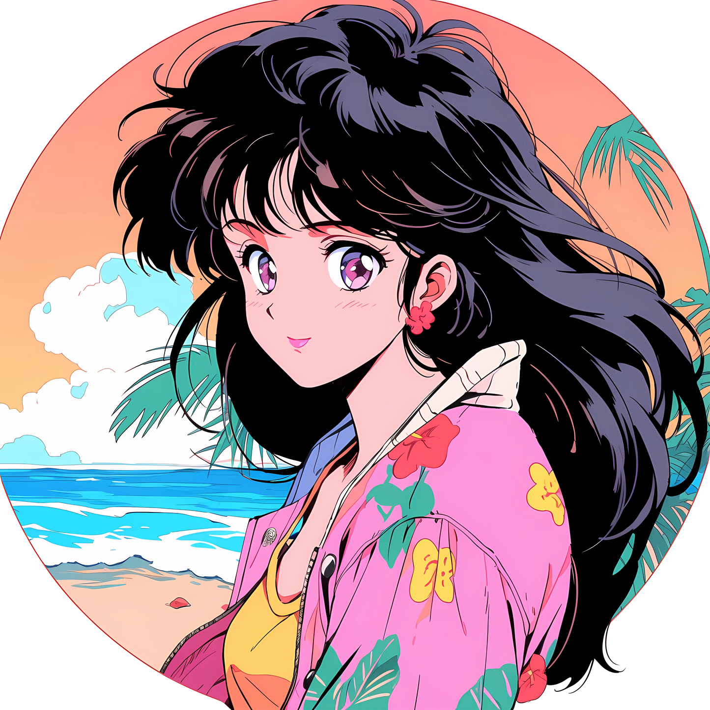 Retro Anime Nostalgia – Fichier PNG Haute Qualité – Modèle au choix