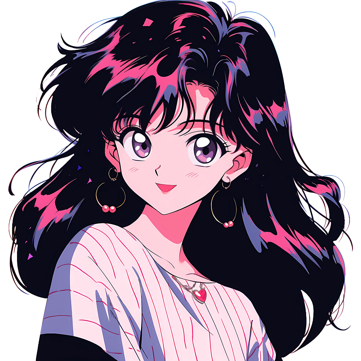 Retro Anime Nostalgia – Fichier PNG Haute Qualité – Modèle au choix