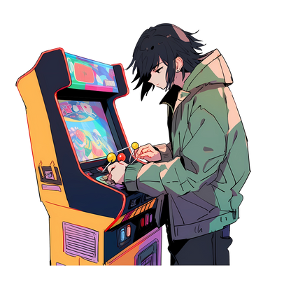 Retro Anime Nostalgia – Fichier PNG Haute Qualité – Modèle au choix