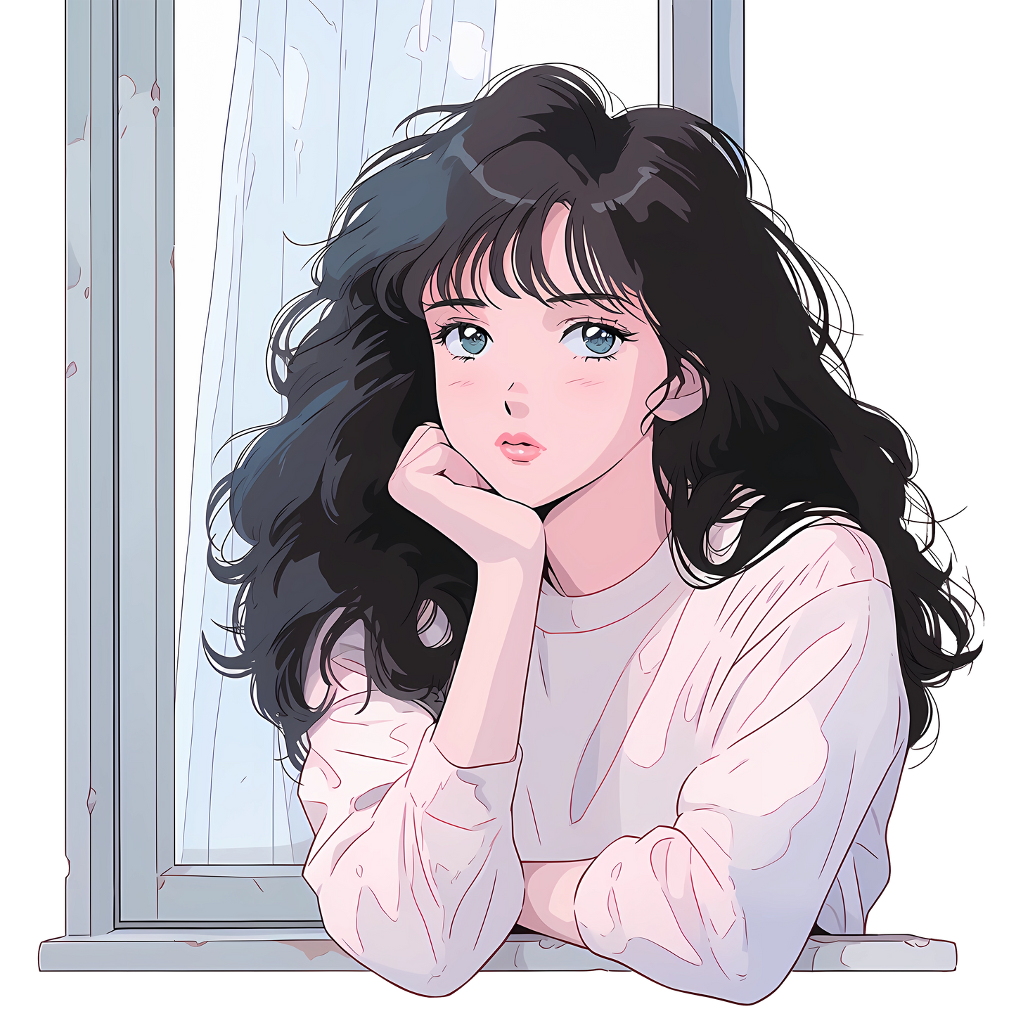 Retro Anime Nostalgia – Fichier PNG Haute Qualité – Modèle au choix