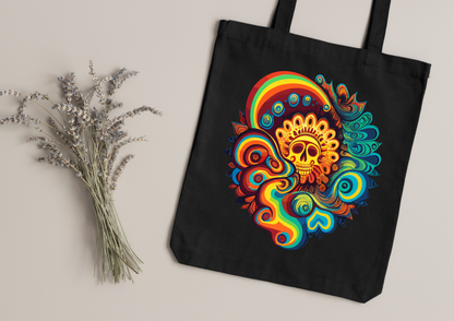 Tote Bag Psychedelic Designs – 100 modèles au choix – Noir ou Blanc