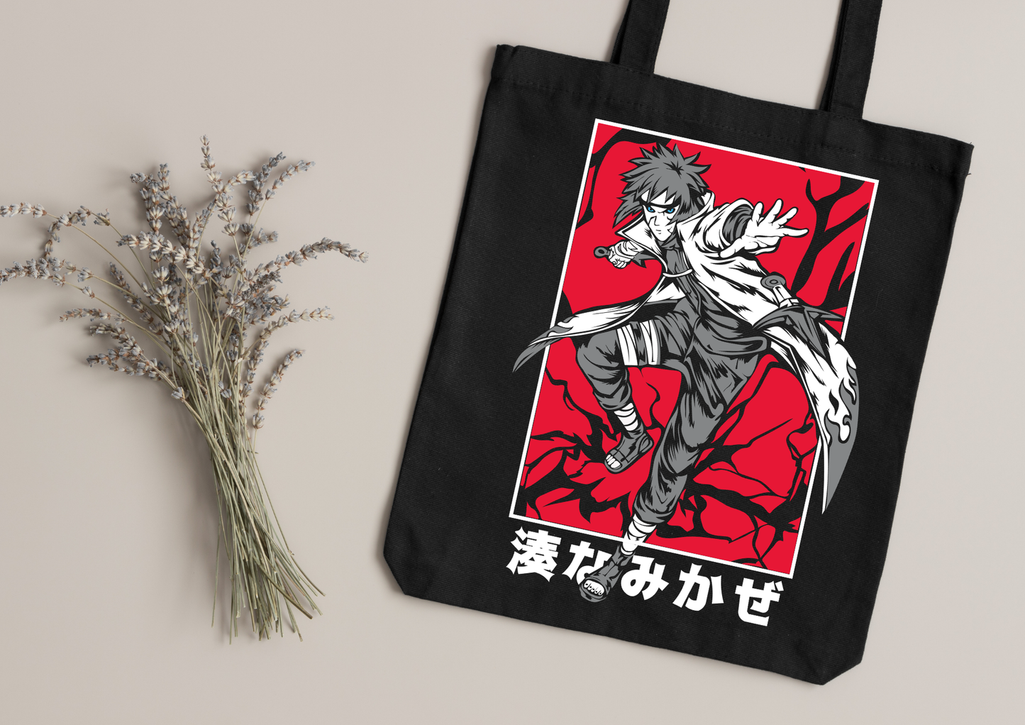 Tote Bag Anime – 104 modèles au choix – Noir