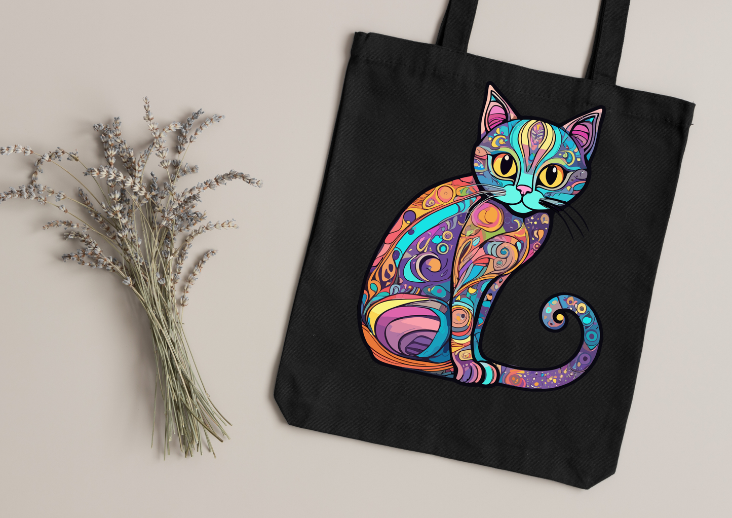 Tote Bag Psychedelic Designs – 100 modèles au choix – Noir ou Blanc