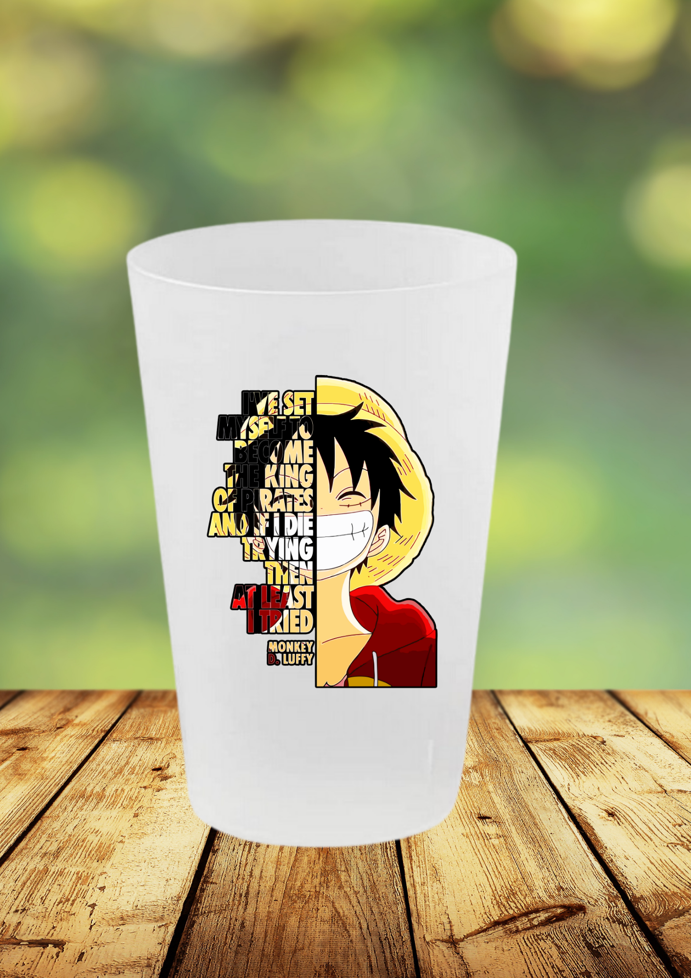 Gobelet One Piece – Impression DTF UV – 136 modèles au choix