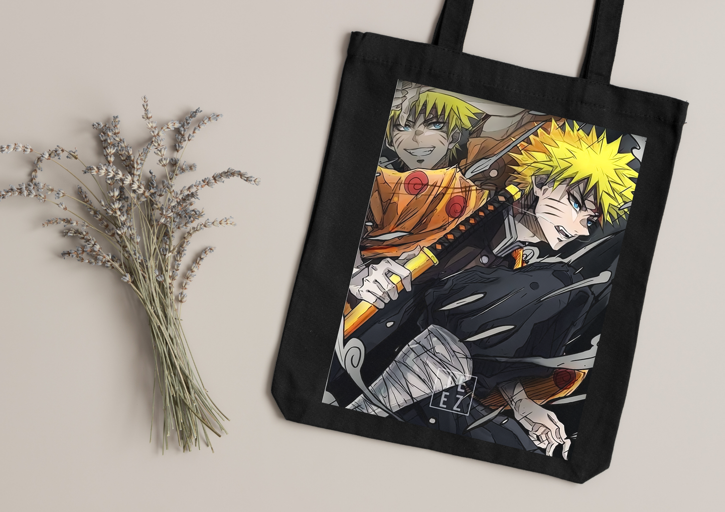 Tote Bag Anime – 104 modèles au choix – Noir
