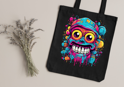 Tote Bag Psychedelic Designs – 100 modèles au choix – Noir ou Blanc