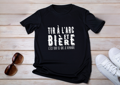 🍻 T-shirt Tir à l’Arc & Bière – Humour Archerie