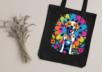Tote Bag Psychedelic Designs – 100 modèles au choix – Noir ou Blanc