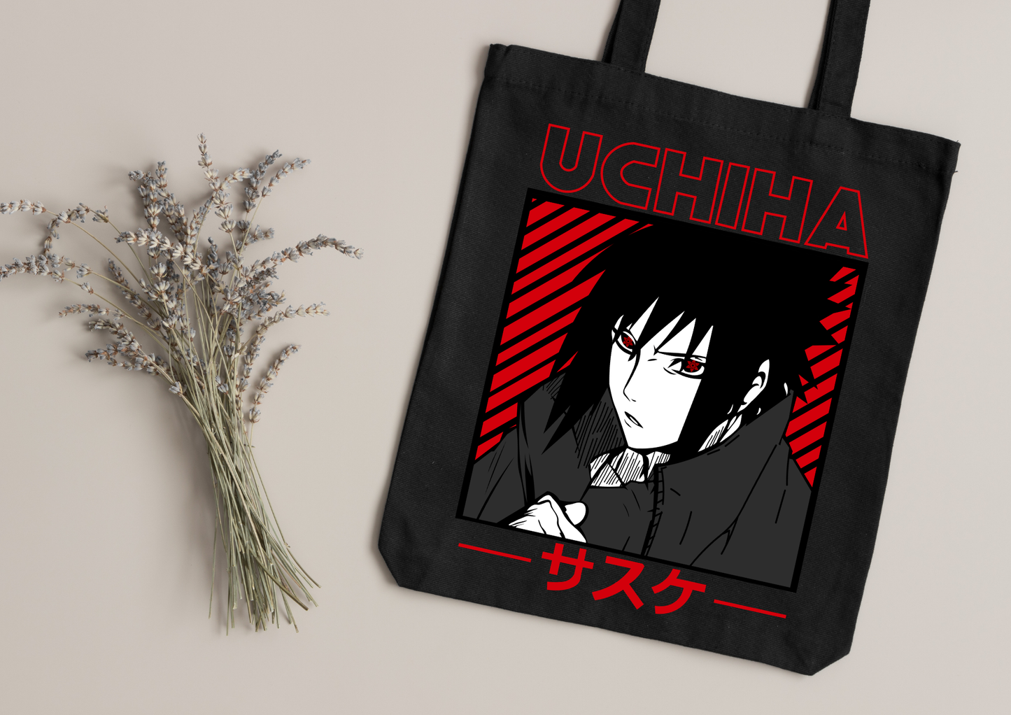 Tote Bag Anime – 104 modèles au choix – Noir