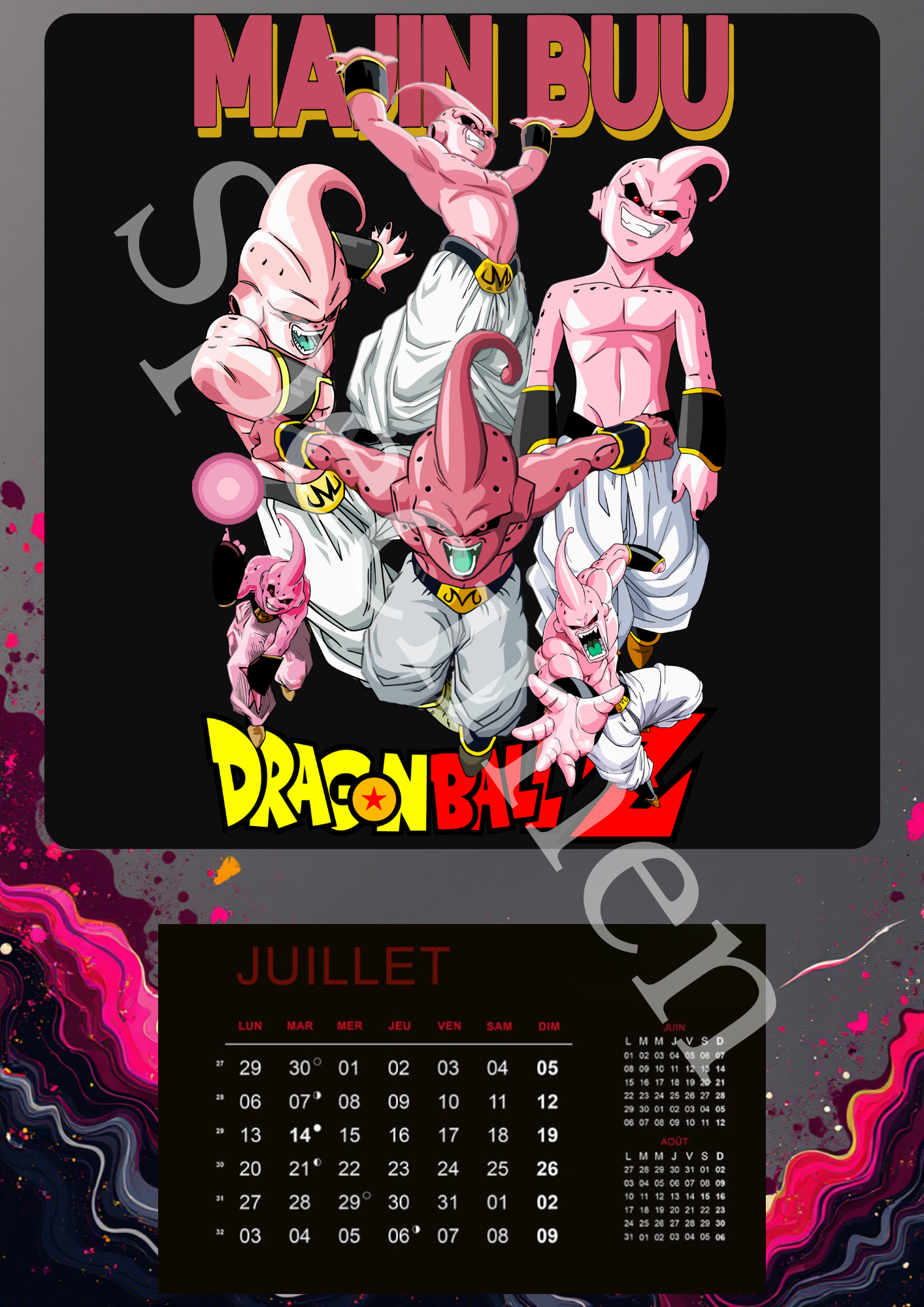 Calendrier Dragon Ball Z 2026
