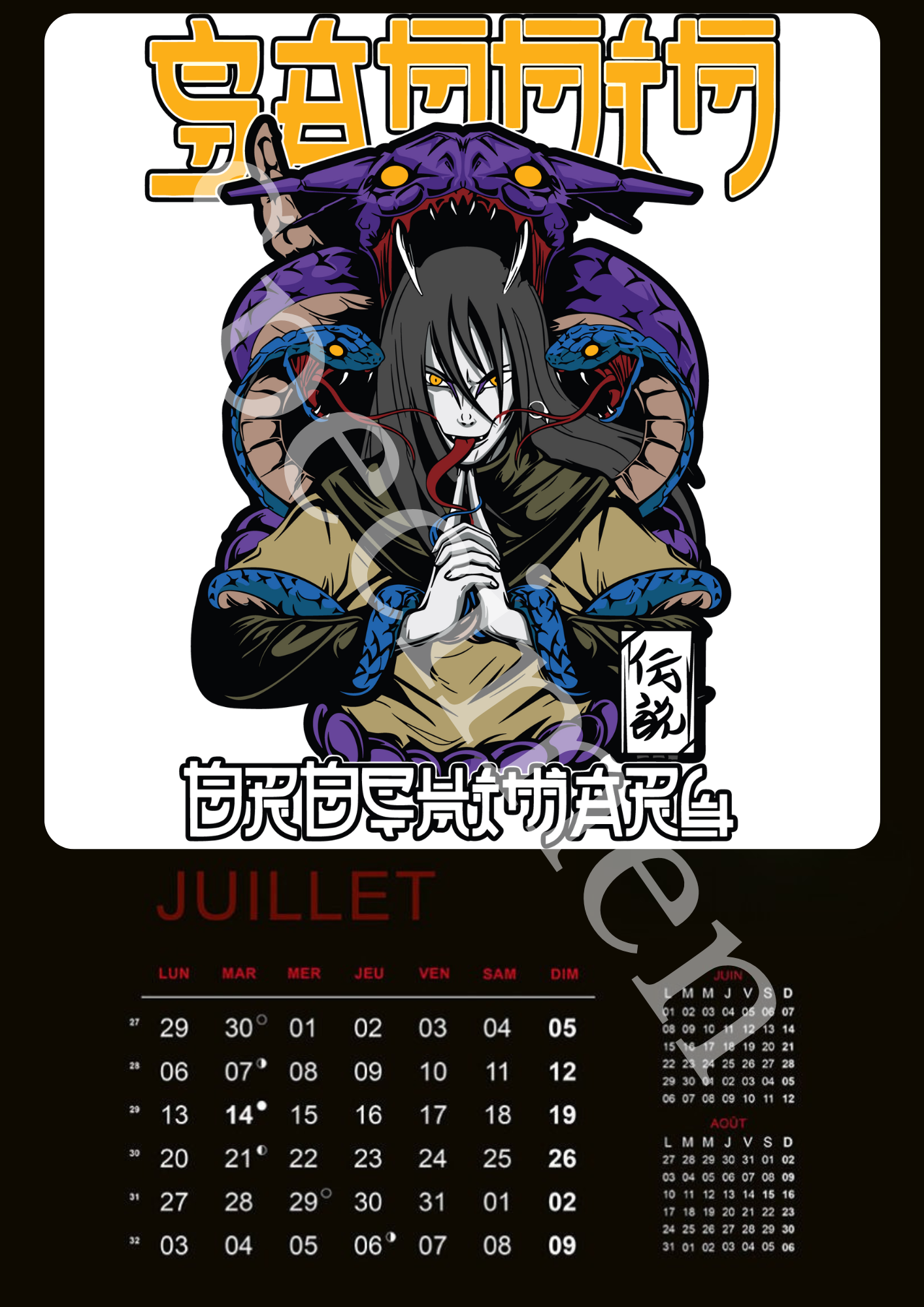 Calendrier Naruto 2026 – Édition Collector