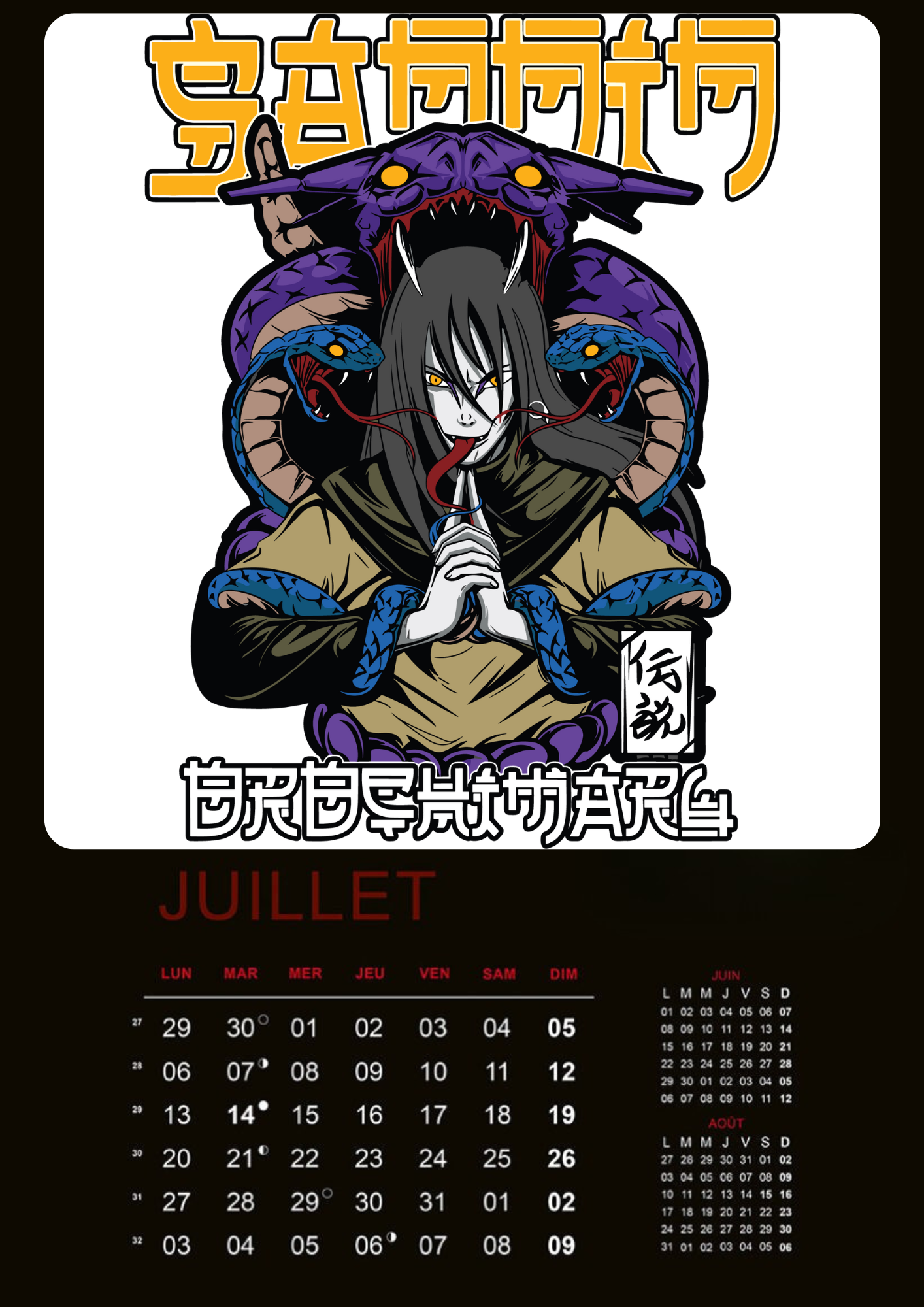 Calendrier Naruto 2026 – Édition Collector