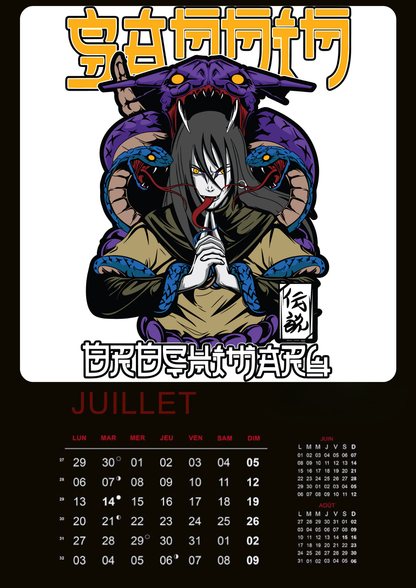Calendrier Naruto 2026 – Édition Collector