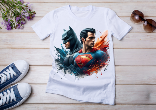 T-shirt Batman et Superman enfants