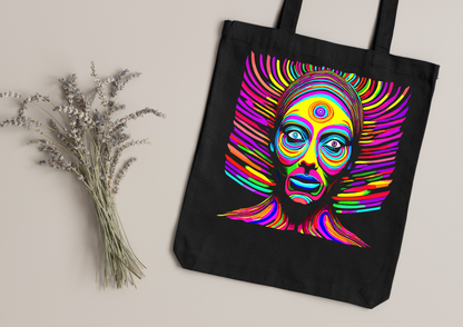 Tote Bag Psychedelic Designs – 100 modèles au choix – Noir ou Blanc