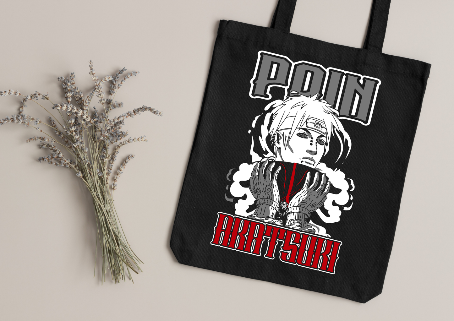 Tote Bag Anime – 104 modèles au choix – Noir
