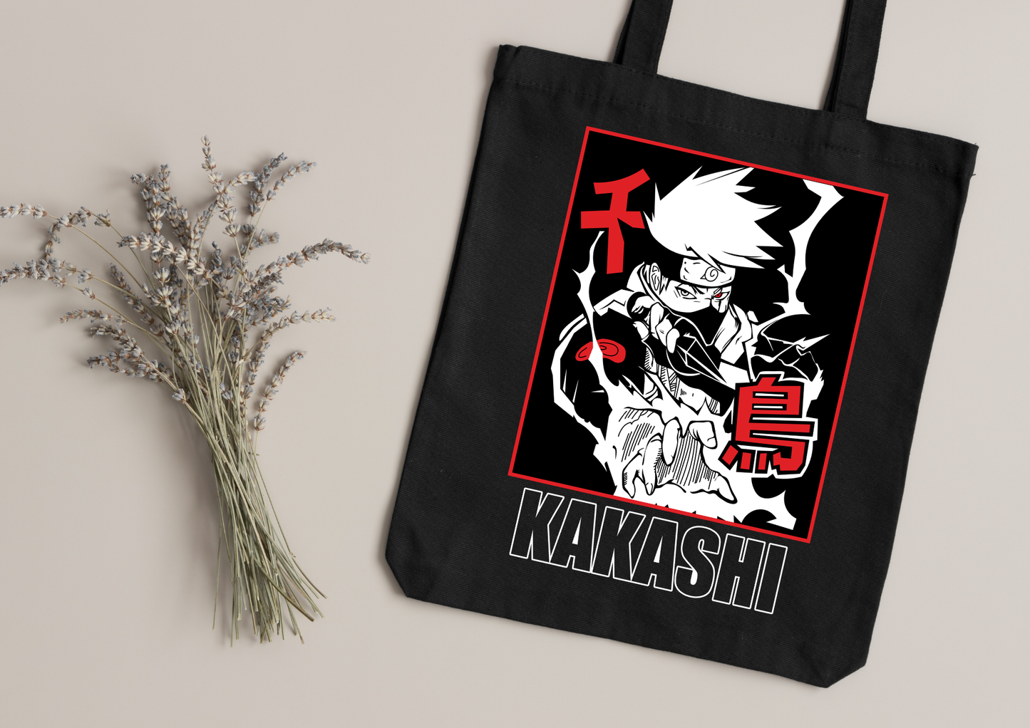 Tote Bag Anime – 104 modèles au choix – Noir