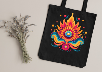 Tote Bag Psychedelic Designs – 100 modèles au choix – Noir ou Blanc