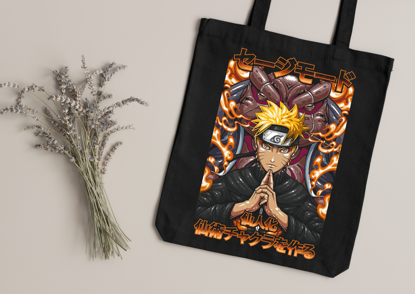 Tote Bag Anime – 104 modèles au choix – Noir
