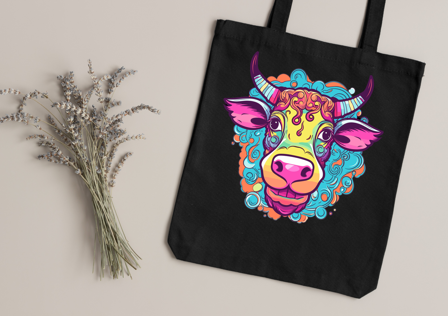 Tote Bag Psychedelic Designs – 100 modèles au choix – Noir ou Blanc