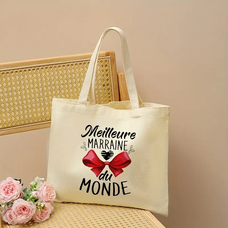 Tote bag Meilleure Marraine du Monde – photo originale