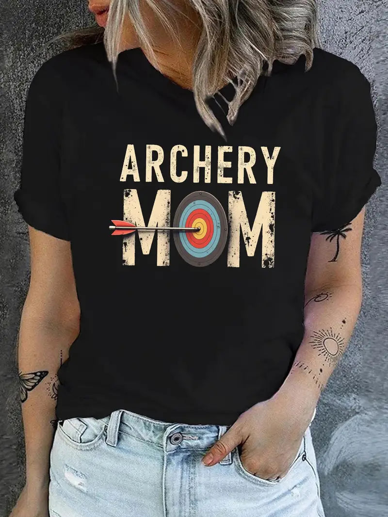 🎯 Tee-shirt "ARCHERY MOM" - Style Décontracté pour les Mamans Passionnées