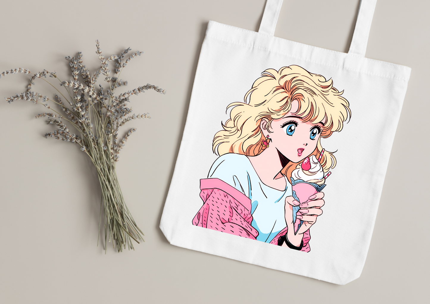 Tote Bag Retro Anime Nostalgia – 61 modèles au choix – Noir ou Blanc