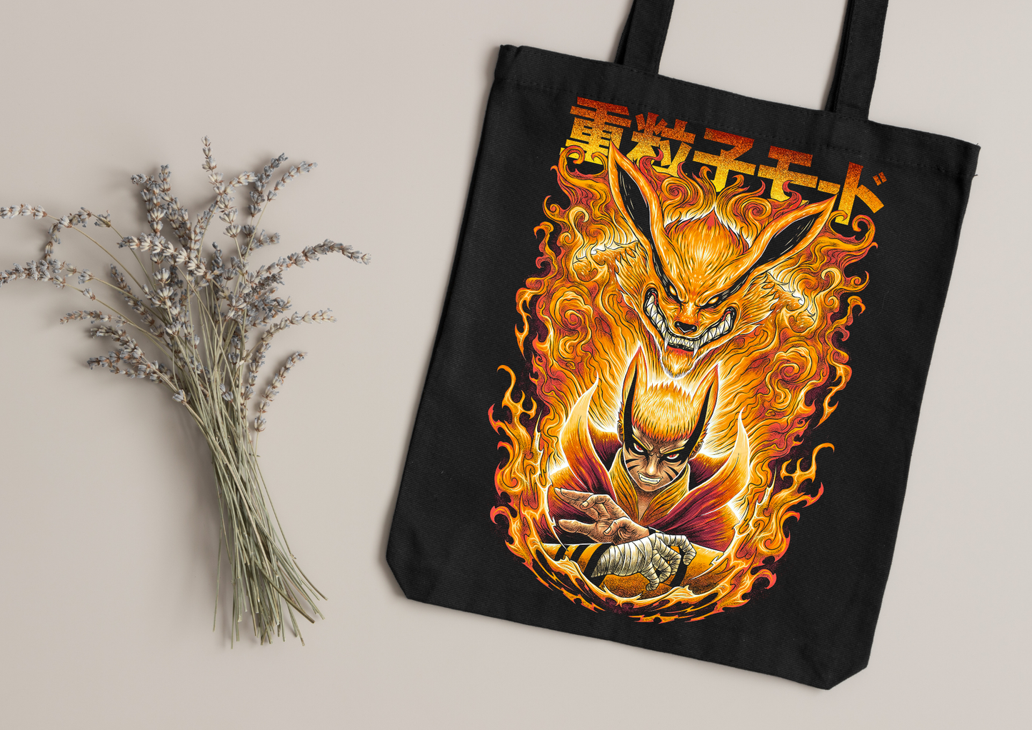 Tote Bag Anime – 104 modèles au choix – Noir