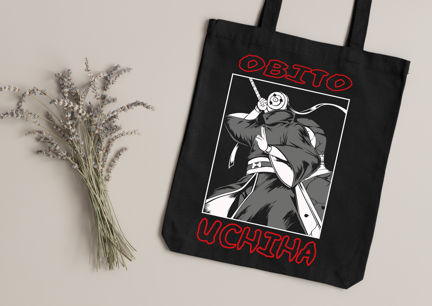 Tote Bag Anime – 104 modèles au choix – Noir