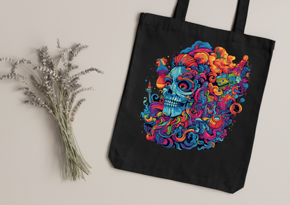 Tote Bag Psychedelic Designs – 100 modèles au choix – Noir ou Blanc