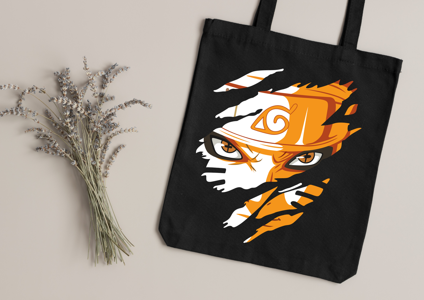 Tote Bag Anime – 104 modèles au choix – Noir