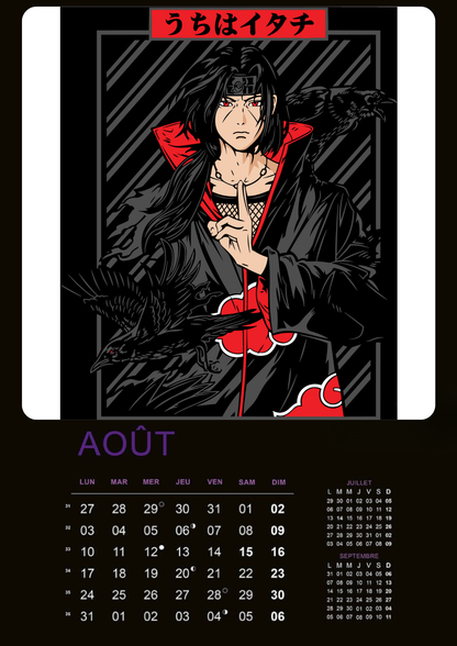 Calendrier Naruto 2026 – Édition Collector