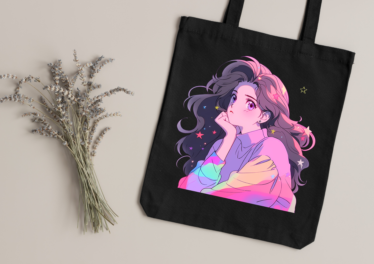Tote Bag Retro Anime Nostalgia – 61 modèles au choix – Noir ou Blanc