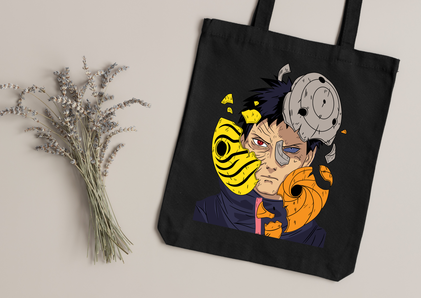 Tote Bag Anime – 104 modèles au choix – Noir