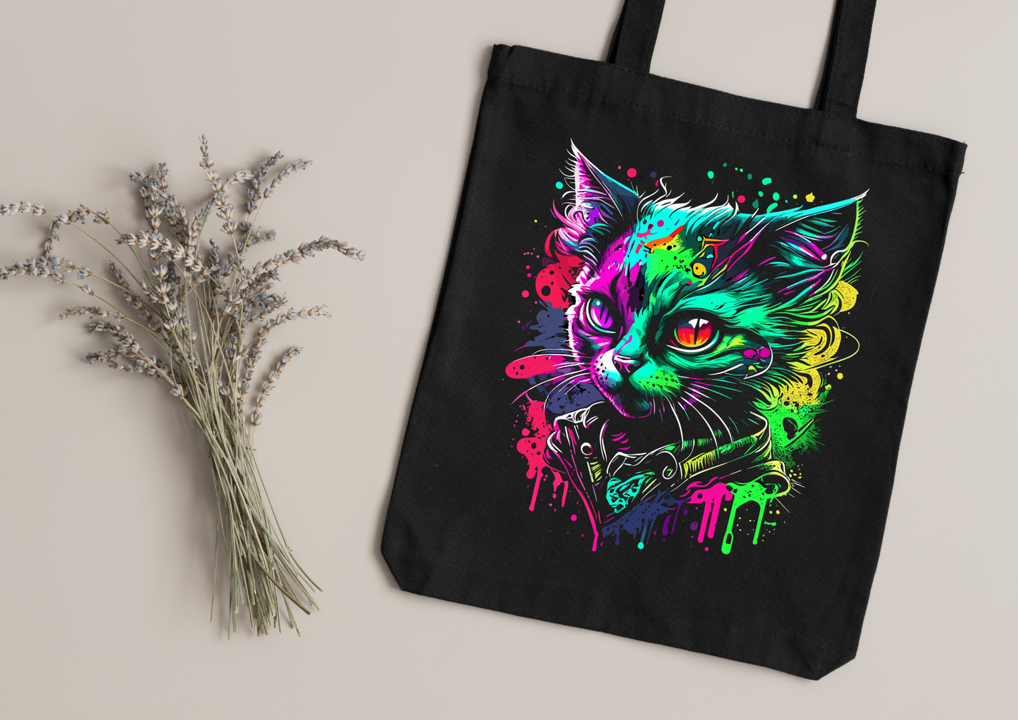 Tote Bag Psychedelic Designs – 100 modèles au choix – Noir ou Blanc