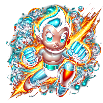 Fichier numérique Halftone Astro Boy – 28 modèles au choix