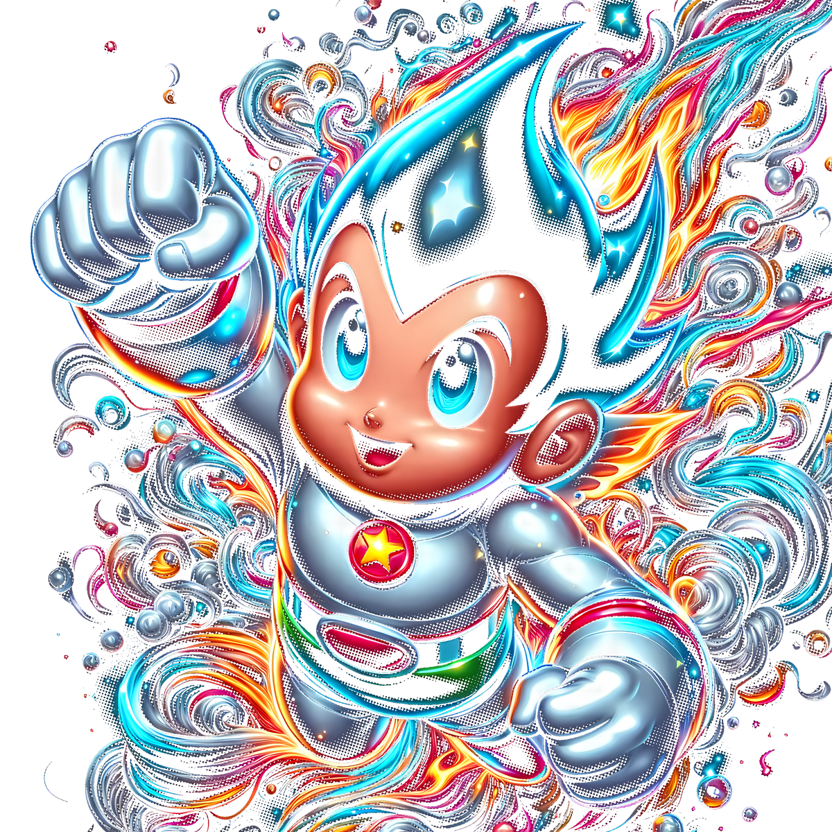 Fichier numérique Halftone Astro Boy – 28 modèles au choix