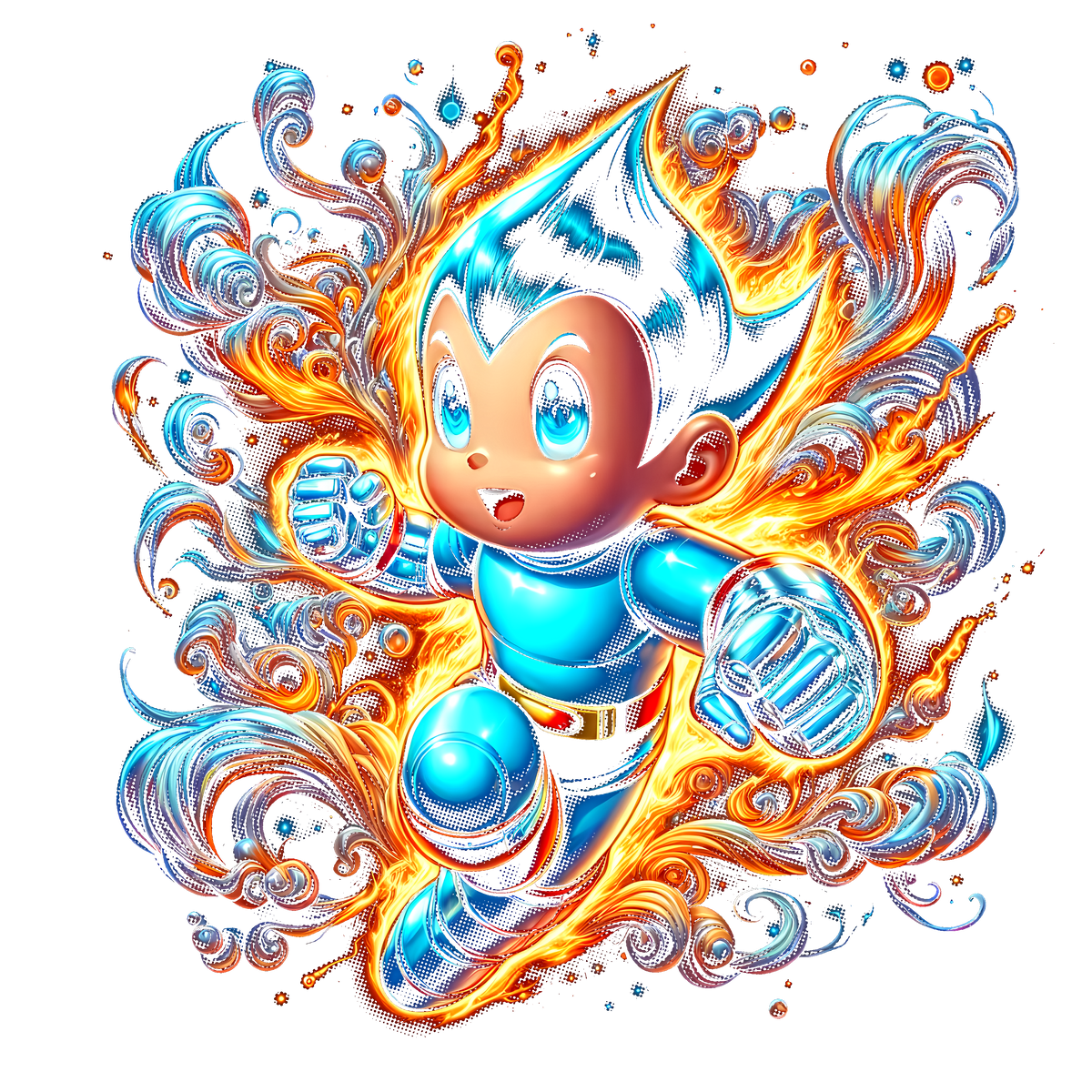 Fichier numérique Halftone Astro Boy – 28 modèles au choix