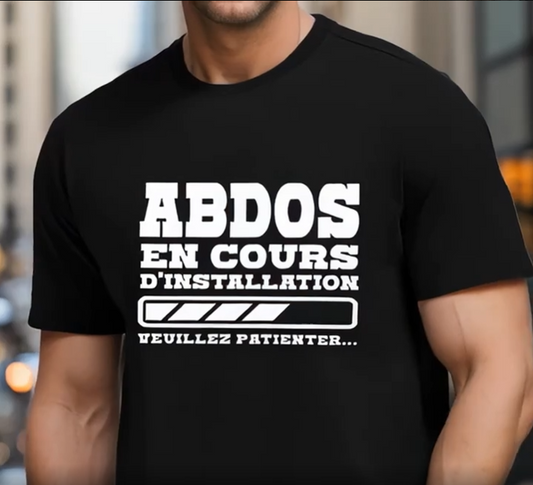 👕 Humorous T-shirt – Abs loading... Please wait