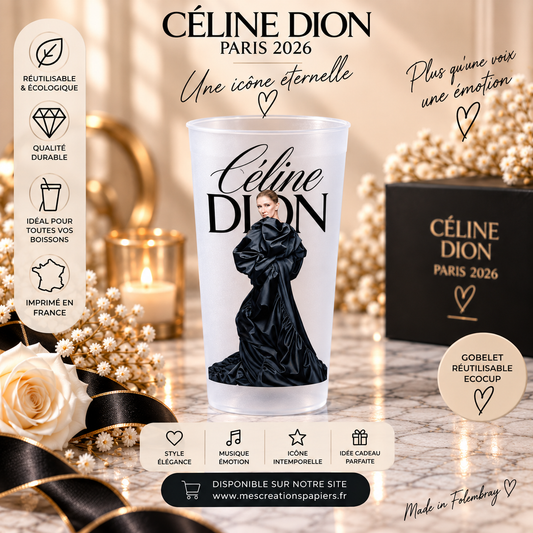 Gobelet Céline Dion – Modèle 4 – Givré