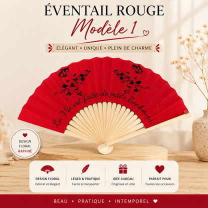 Éventail Rouge – Élégance & Raffinement