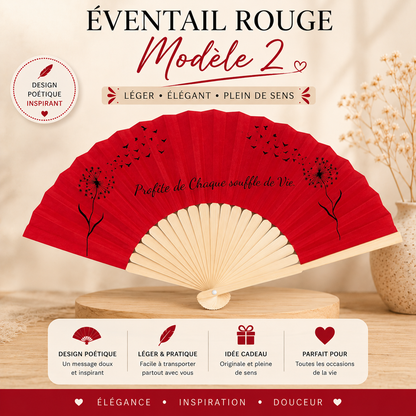 Éventail Rouge – Élégance & Raffinement