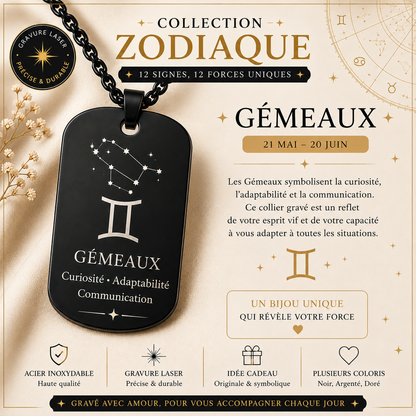 Collier avec pendentif carré brillant – 12 modèles au choix