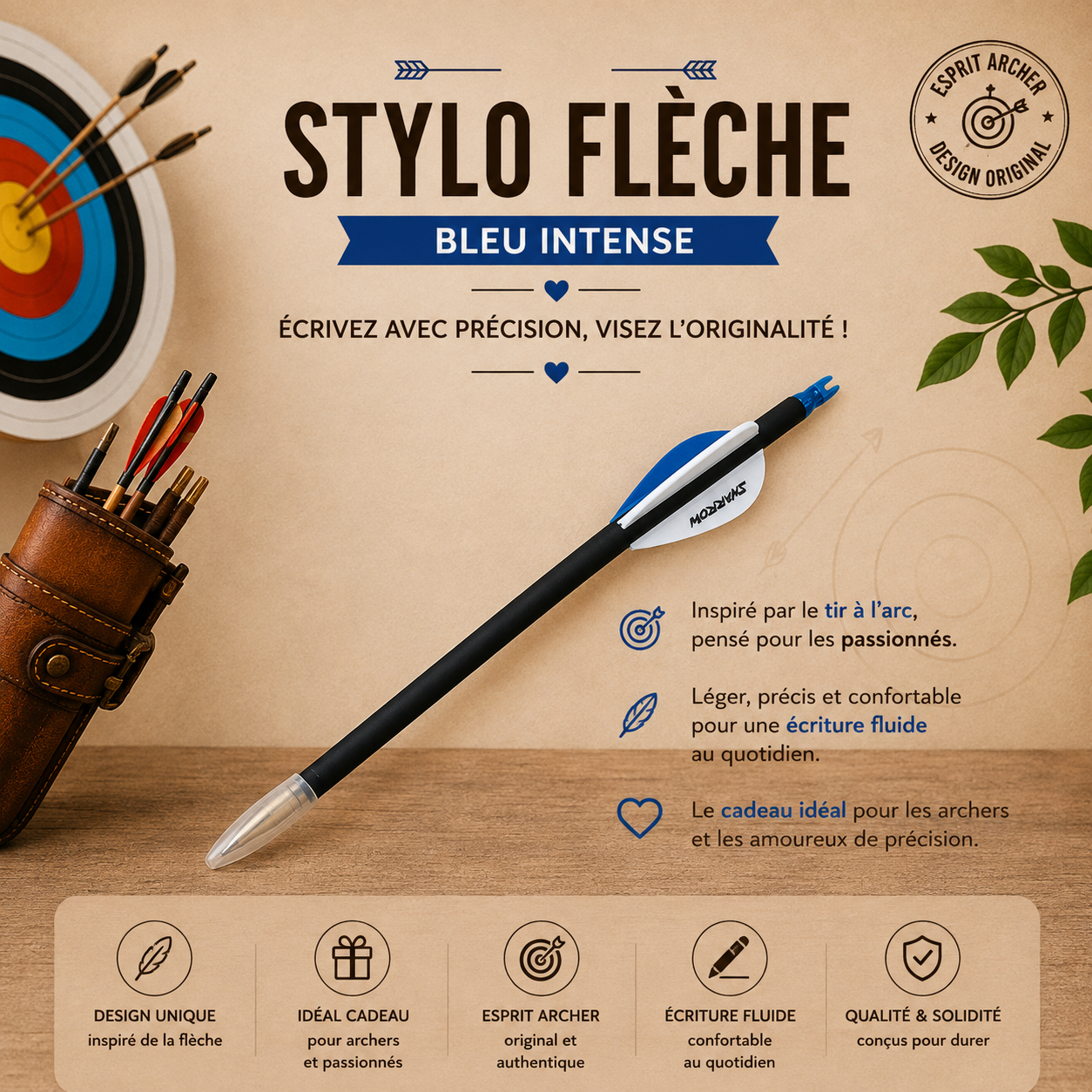 Stylo flèche Sharrow – Design Archerie