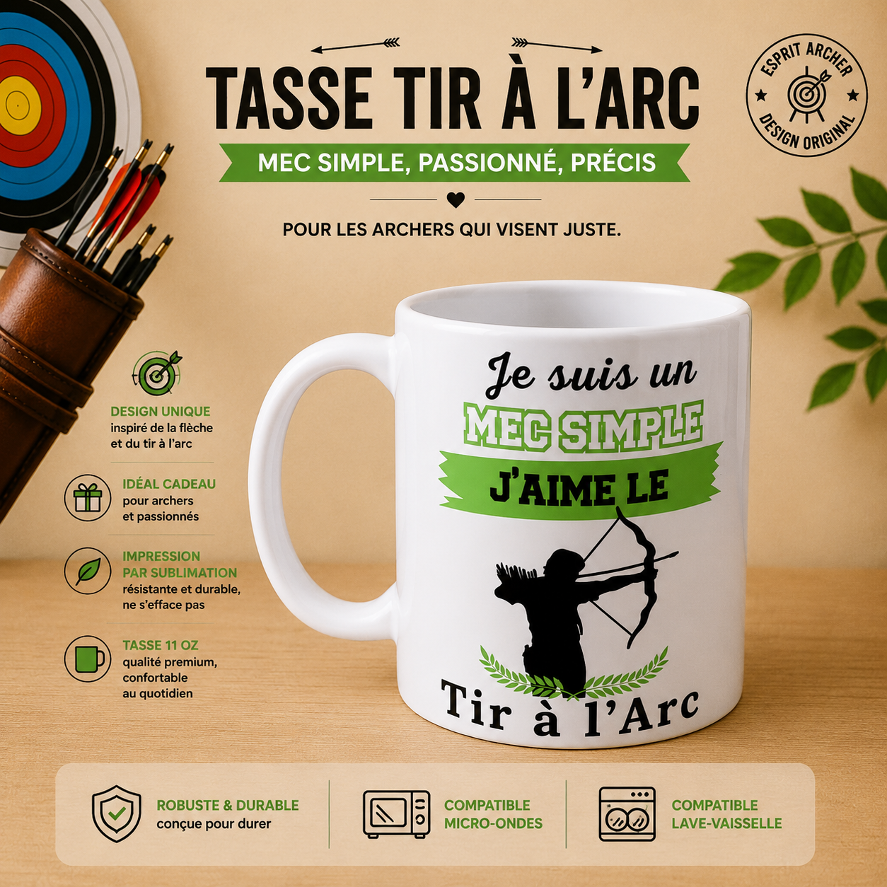 Mug - "Archery" Collection (5 Designs to choose from)