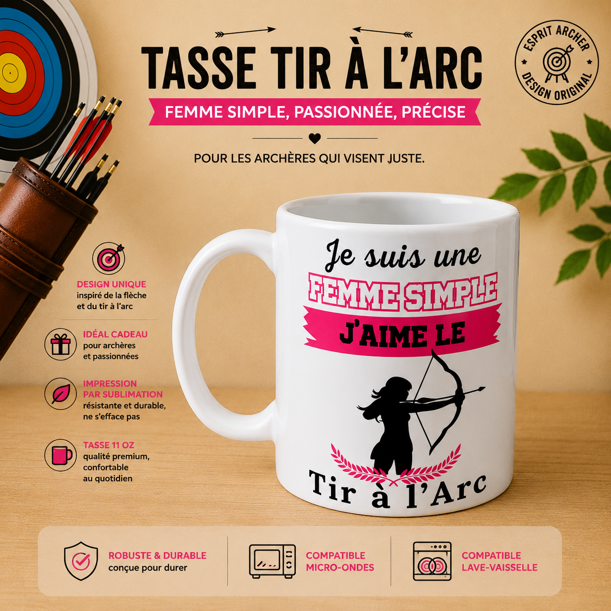Mug - "Archery" Collection (5 Designs to choose from)