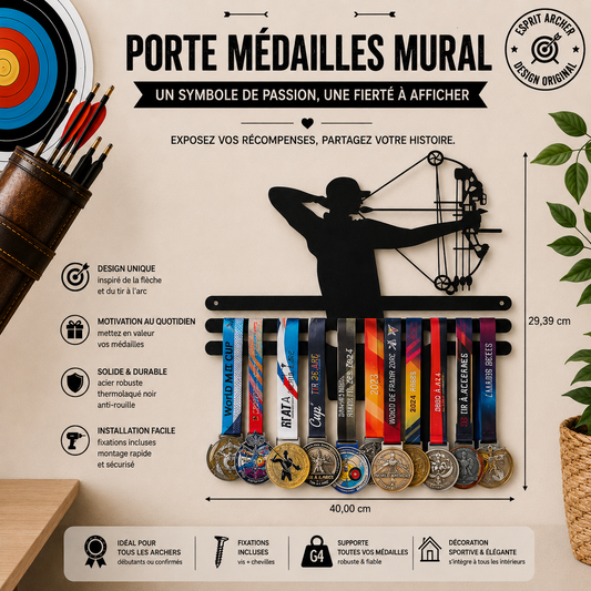 🏹 Wall Medal Holder - Archer Metal