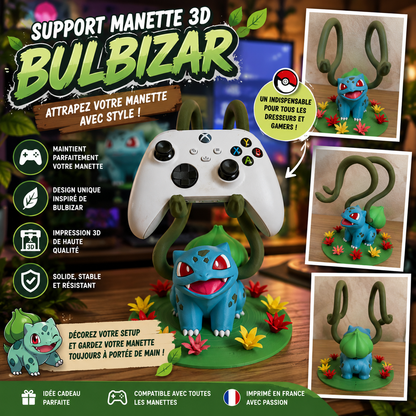 🎮 Support Manette Bulbizarre – Impression 3D