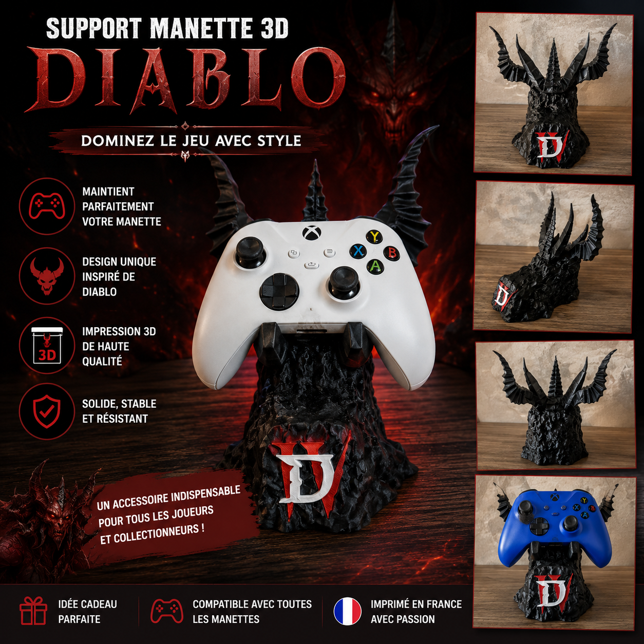 🎮 Diablo Controller Stand – 3D Print